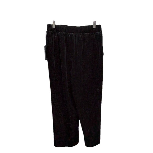 Rachel Zoe Black Velvet High Rise Wide Leg Pull On Pants New Women’s Size M - Picture 5 of 12